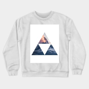 Geometric Mountain Artwork Crewneck Sweatshirt